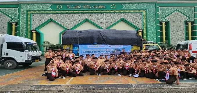 9 Ton Bantuan Laznas Darunnajah-Amidas Gontor Tiba Sumatera