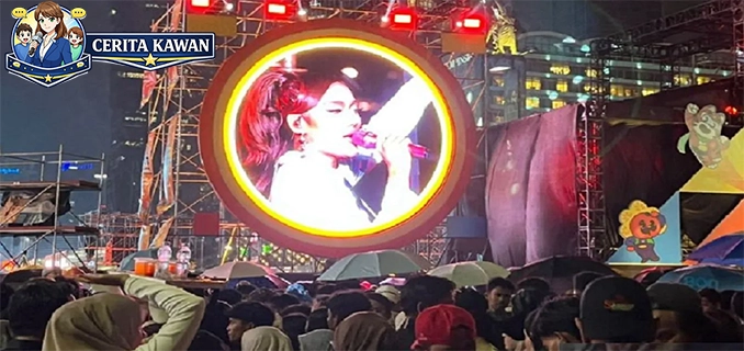 Marion Jola Feel Koplo Gempar Bundaran HI Perayaan Tahun Baru